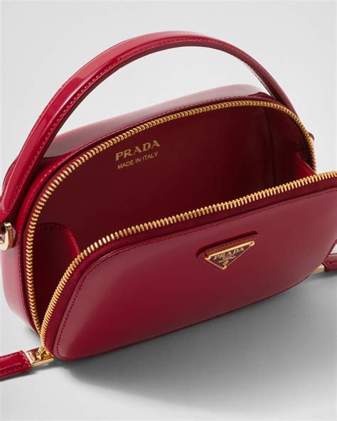 prada odette heart bag red|Cherry Red Prada Odette Patent Leather Mini.